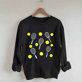 Tennis Balls & Tennis Racquets Sweatshirt