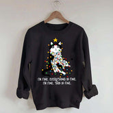 Christmas Cat Lights Sweatshirt