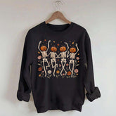 Wildflower Skeleton Preppy Halloween Sweatshirt