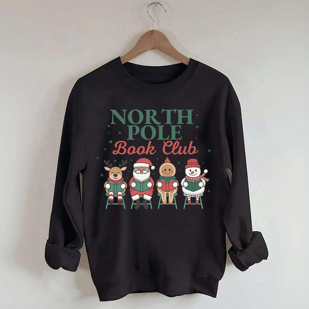 Retro Christmas Bookish Sweatshirt
