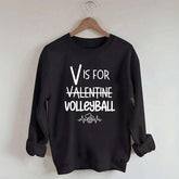 V is for Valentine Volleyball Sweatshirt