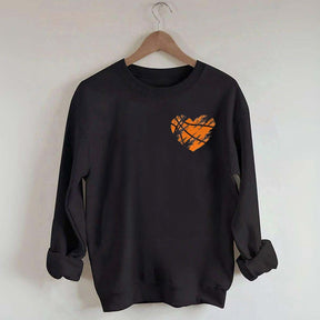 Retro Heart Basketball Mama Sweatshirt