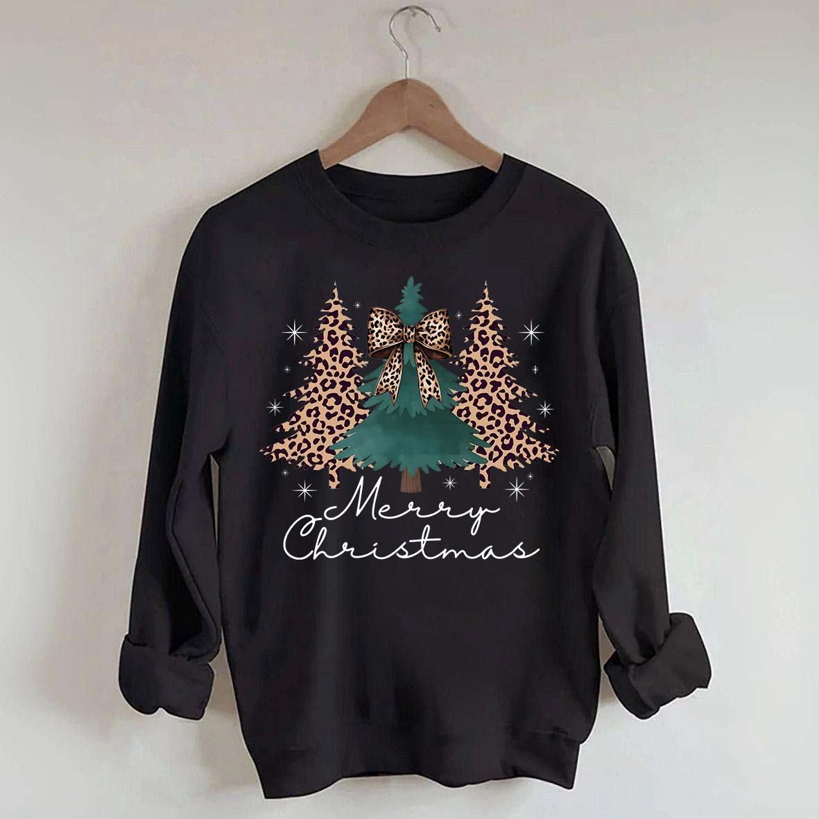 Merry and Bright Trees Chic Winter Sweatshirt