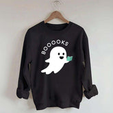Ghost Books Reader Booooks Cute Sweatshirt