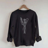 No Words Foxglove Daisy Tulip Sweatshirt
