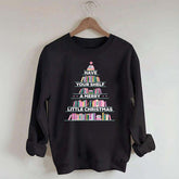 Pink Christmas Book Tree Sweatshirt