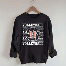 Custom Volleyball Number Team Sweatshirt