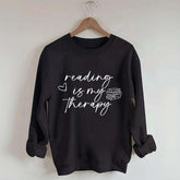 Cute Reading Is My Therapy Sweatshirt