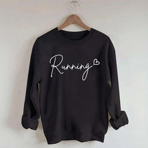 Minimal Running Marathon Heart Sweatshirt