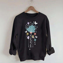 Mama Flower Butterfly Sweatshirt