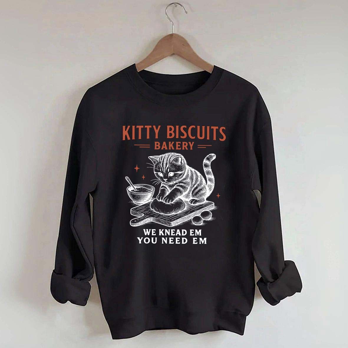 Sourdough Bread Kitty Biscuit Sweatshirt