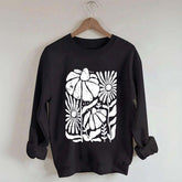 Boho Wildflowers Distressed Flowers Sweatshirt