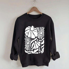 Boho Wildflowers Distressed Flowers Sweatshirt