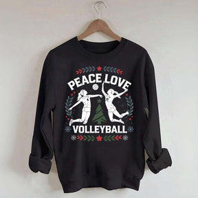 Peace Love Volleyball Christmas Sweatshirt
