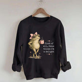 First Of All Jesus Thinks I'm A Delight Frog Coffee Sweatshirt