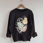 Modern Botanical Abstract Floral Sweatshirt