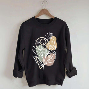 Modern Botanical Abstract Floral Sweatshirt