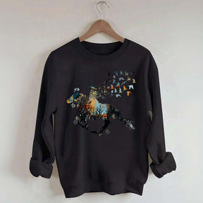 Just A Girl Who Loves Horses Peace Love Sweatshirt