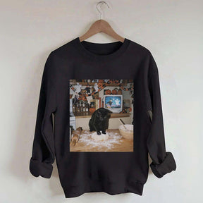 Halloween Black Cat Ghost Sweatshirt