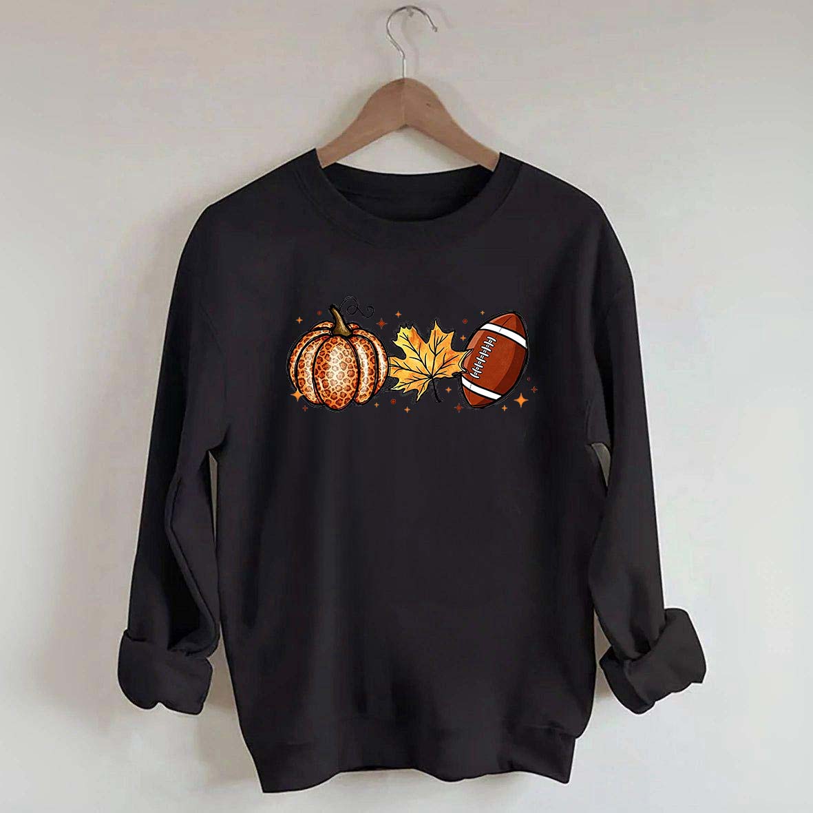 Fall Football Pumpkin Graphic Sweatshirt