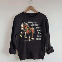 Country Christmas Horse Womens Sweatshirt