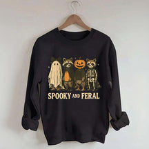 Cute Spooky and Feral Raccoon Sweatshirt