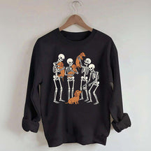 Halloween Dachshund Spooky Season Skeleton Bone Sweatshirt