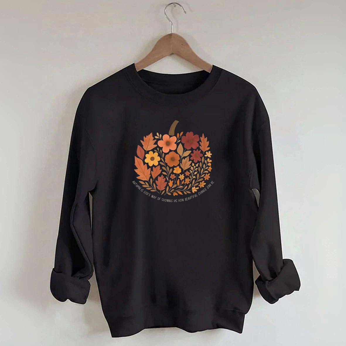 Autumn Leaves Faith Fall Crewneck Sweatshirt