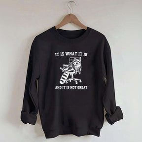 It Is What It Is Racoon Sweatshirt