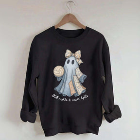 Retro Patchwork Ghost Volleyball Sweatshirt
