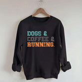 Dogs Coffee Running Relaxation Sweatshirt