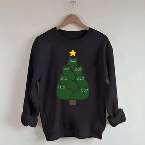 Cat Christmas Tree Lover Sweatshirt