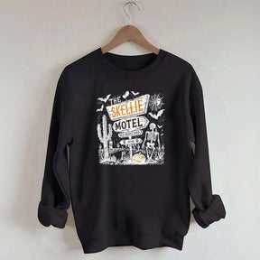 Skellie Motel Funny Halloween Trendy Sweatshirt