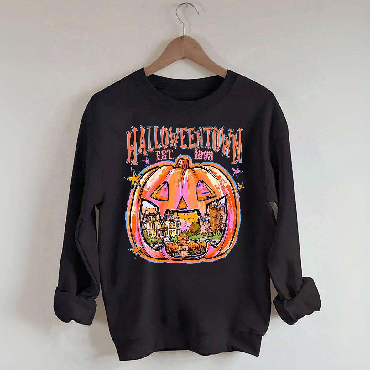 Comfort Colors Halloween Town Pumpkin Sweatshirt