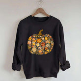 Boho Flowers Pumpkin Sweatshirt