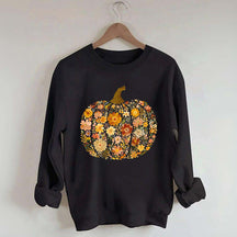 Boho Flowers Pumpkin Sweatshirt