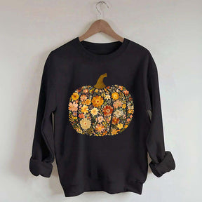 Boho Flowers Pumpkin Sweatshirt