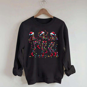 Dancing Skeleton Christmas Lights Sweatshirt