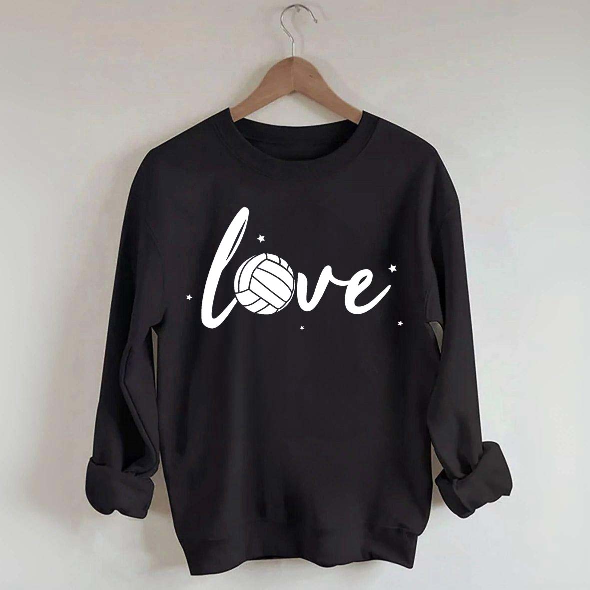 Simple Black Volleyball Journal Lover Sweatshirt