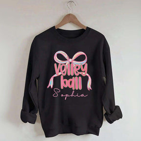Personalized Volleyball Bow Sweatshirt