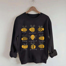 Cute Bee Positivity Teacher Sweatshirt