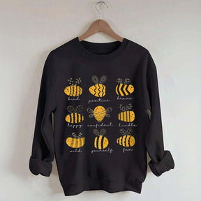 Cute Bee Positivity Teacher Sweatshirt