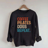 Coffee Pilates Dogs Repeat Sweatshirt