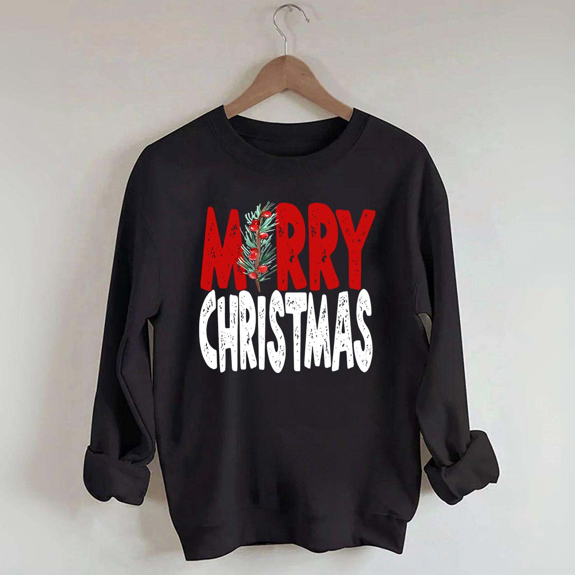 Womens Merry Christmas Sweatshirt