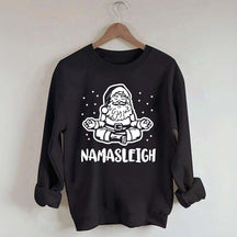 Namasleigh Funny Santa Christmas Sweatshirt