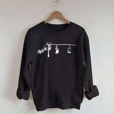 Minimal Mountain Skiing Lift Sweatshirt