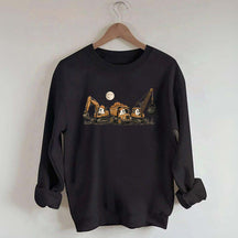 Halloween Construction Ghosts Excavator Sweatshirt