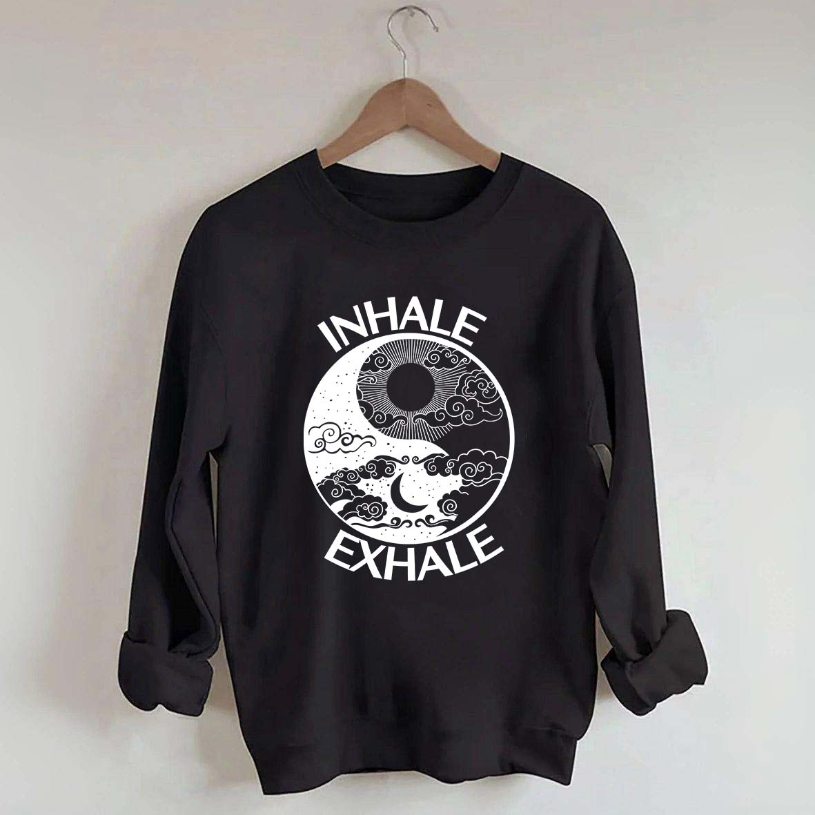Inhale Exhale Yin And Yang Sweatshirt