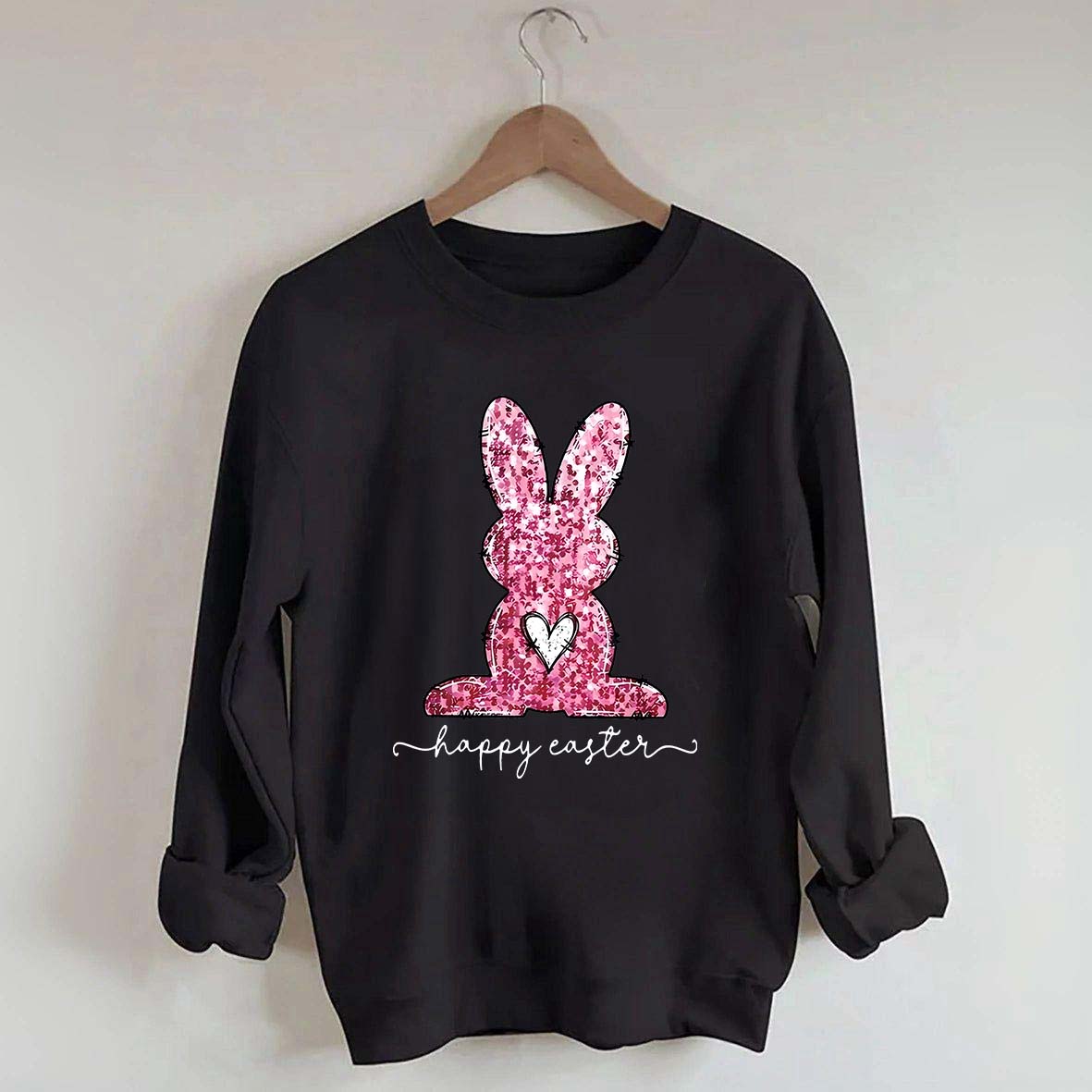 Pink Happy Easter Sweatshirt