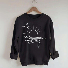 Boho Sun Ocean Trendy Beach Sweatshirt